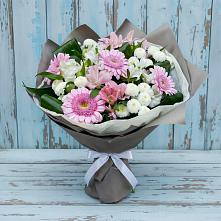 Букет цветов из:  Герберы, Альстромерии и Хризантемы в Большое Болдино