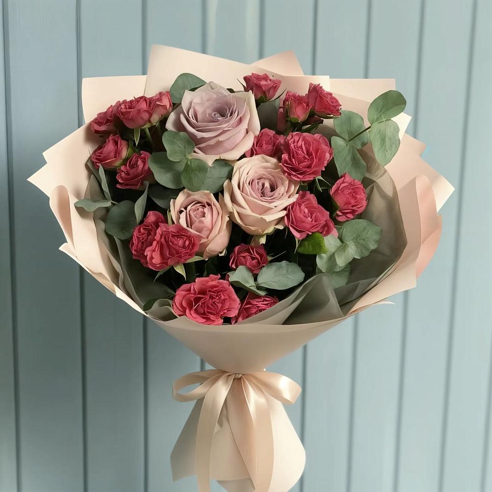 Букет цветов из: Гвоздики и Розы в Большое Болдино