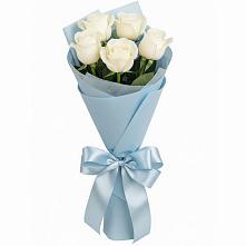 Букет 5 Белых роз Проуд #REPLACE_PRED# Большое Болдино