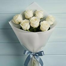 Букет 7 Белых роз Эдлесс Лав в Большое Болдино
