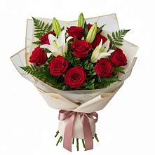 Букет цветов из:  Лилии и Розы в Большое Болдино