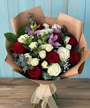 Букет цветов из:  Розы и Альстромерии в Большое Болдино