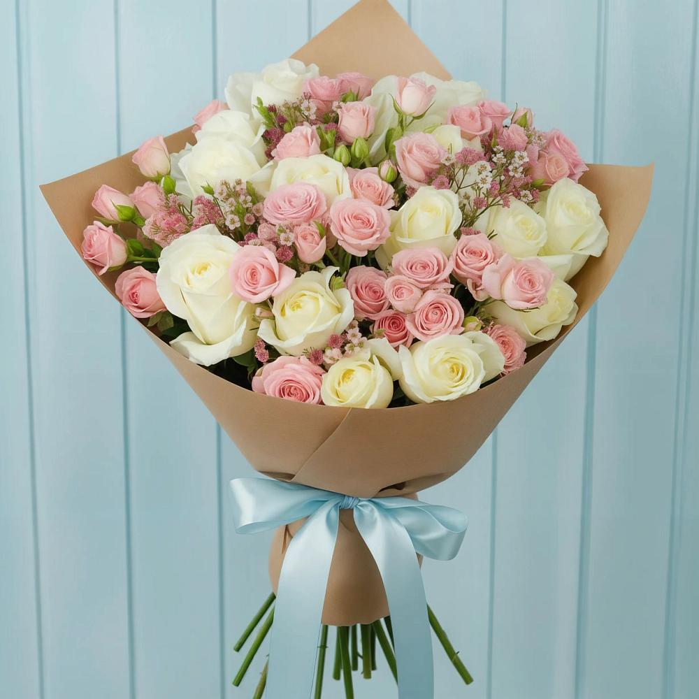 Букет цветов из: Розы в Большое Болдино