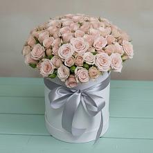 Цветочная композиция из Розы в шляпной коробке в Большое Болдино