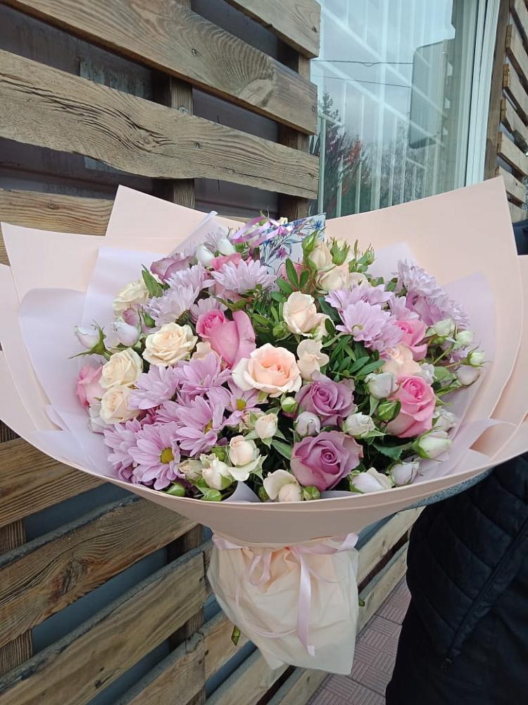 Букет цветов из: Розы и Хризантемы в Большое Болдино