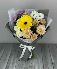 Букет цветов из:  Розы, Герберы и Хризантемы в Большое Болдино