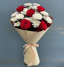 Букет цветов из:  Розы и Хризантемы в Большое Болдино