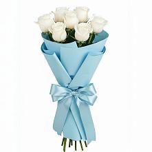 Букет 7 белых роз Проуд в Большое Болдино