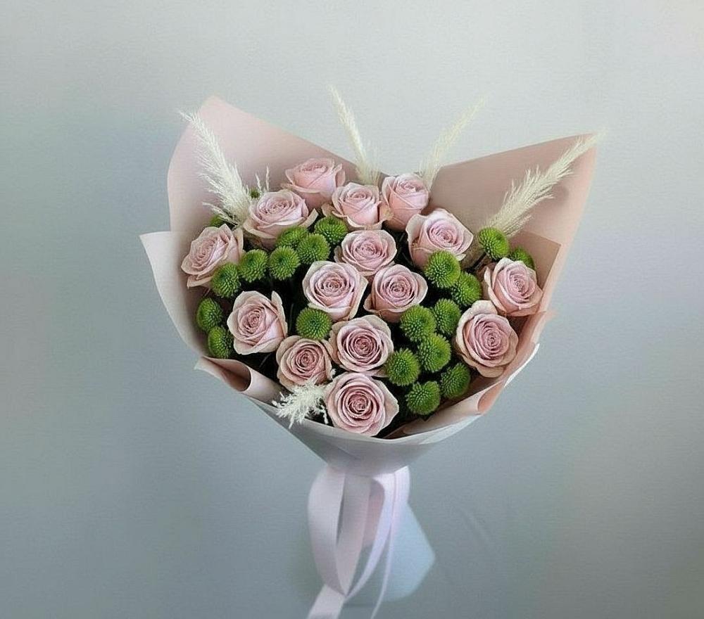 Букет цветов из: Розы и Хризантемы в Большое Болдино