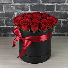 Цветочная композиция из Розы в шляпной коробке #REPLACE_PRED# Большое Болдино