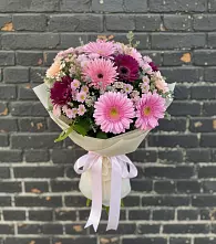 Букет цветов из:  Герберы и Хризантемы в Большое Болдино