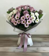 Букет цветов из:  Хризантемы и Розы в Большое Болдино