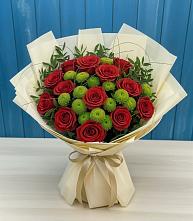 Букет цветов из:  Розы и Хризантемы в Большое Болдино