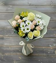 Букет цветов из:  Альстромерии, Розы и Хризантемы в Большое Болдино