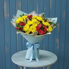 Букет цветов из:  Альстромерии и Хризантемы в Большое Болдино