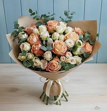 Букет цветов из:  Альстромерии и Розы в Большое Болдино