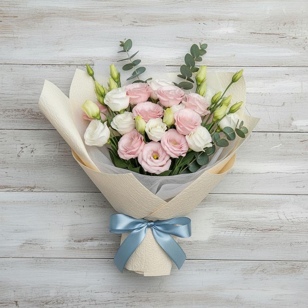 Букет цветов из: Лизиантусы в Большое Болдино